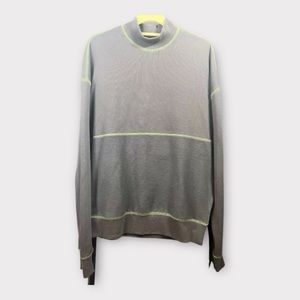 Urban Outfitters Mens Sweatshirt Small Gray Sweater Crew Green Reverse Stitch
